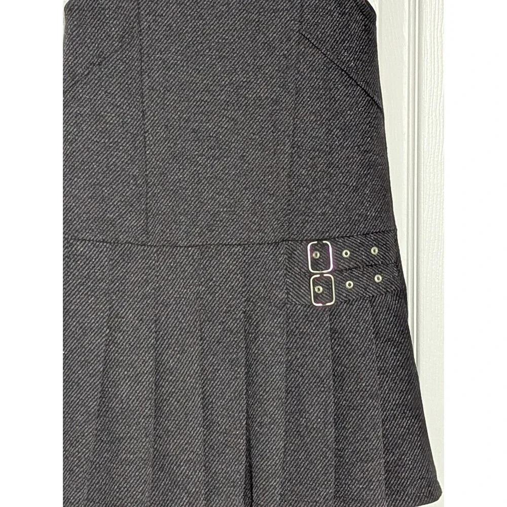 ZARA Girls (Size 8) Jumper/Pinafore/Tunic Dress w/Pleated Skirt & Buckle Accents